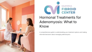 Hormonal Treatments for Adenomyosis What to Know