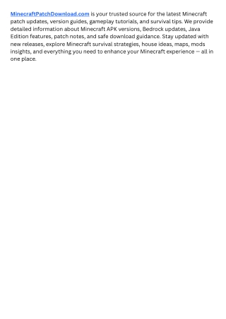 MinecraftPatchDownload