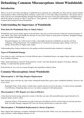 A Step-by-Step Guide to windshield replacement Spartanburg