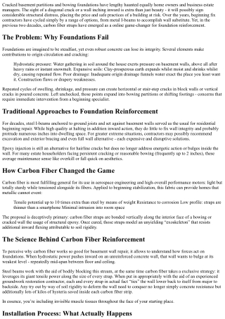 How Carbon Fiber Straps Strengthen Foundations