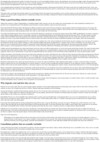 Pet Boarding Service: Understanding Contracts, Deposits, and Cancellations