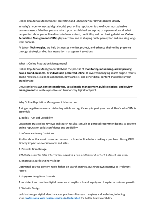 Web Designers in Hyderabad