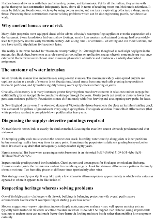 Waterproofing Historic Homes: Challenges & Solutions!