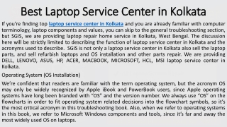 Best Laptop Service Center Kolkata Laptop Repair Onsite Home Service West Bengal