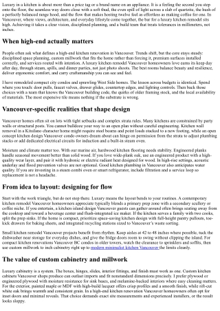 Luxury Kitchen Remodel Vancouver: High-End Finishes and Premium Craftsmanship