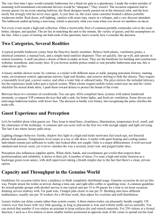 Deluxe Portable Restroom vs Requirement Units: Which to Pick?