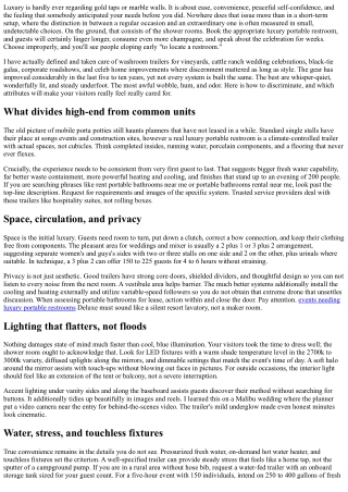 High-end Portable Restroom Includes Your Visitors Will Love