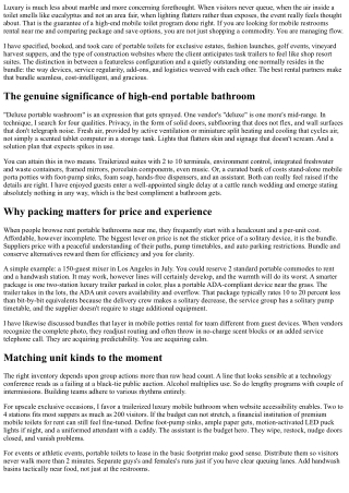 Portable Restrooms Rental Near Me: Package and Save Options