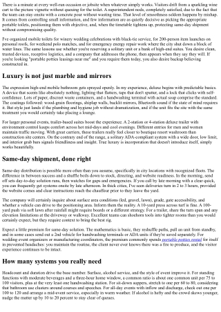 Mobile Potties Rentals Near Me: Same-Day Shipment Options