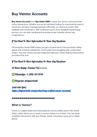 _NEW YORK Top Place To Buy Venmo Accounts In This Moment