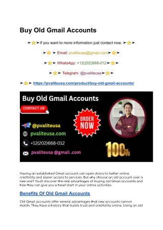 Best Way to Purchase Old Gmail Accounts Safely