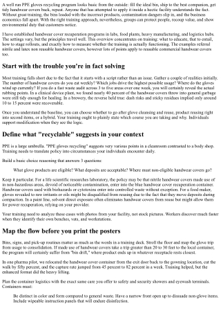 Exactly How to Train Teams for Safe PPE Gloves Recycling