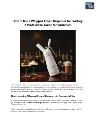 How to Use a Whipped Cream Dispenser for Frosting
