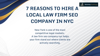 7 Reasons to Hire a Local Law Firm SEO Company in NYC