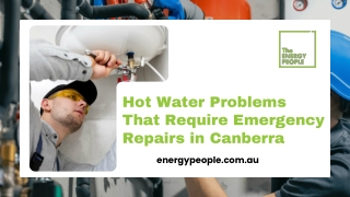 Act Fast: Emergency Hot Water Repair in Canberra Warning Signs