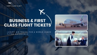 Business & First Class Flight Tickets