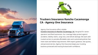 Agency One Insurance Services, Inc.