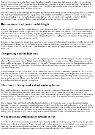 Orthodontics 101: What to Expect at Your First Calgary Orthodontist Visit