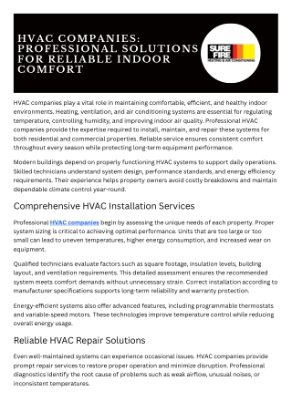 Professional Solutions for Reliable Indoor Comfort