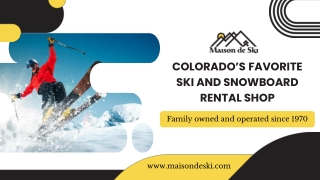 Top Ski & Snowboard Rental Shop in Idaho Springs, Colorado