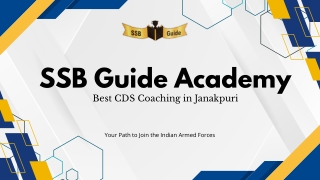 SSB Guide Defence Academy – Trusted CDS Coaching in Janakpuri