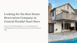 Looking for the Best Home Renovation Company in Central Florida? Start Here