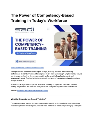 The Power of Competency-Based Training in Today’s Workforce