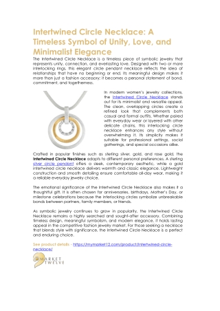 Intertwined Circle Necklace – Symbol of Unity & Timeless Elegance