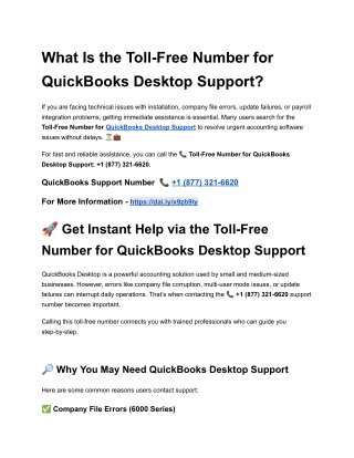what-is-the-toll-free-number-for-quickbooks-desktop-support