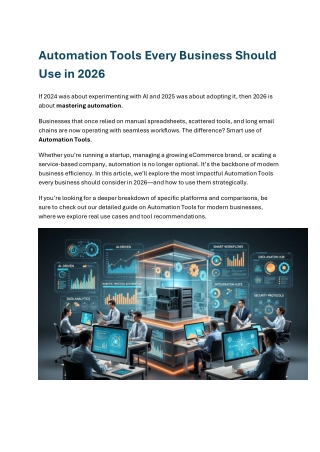 Automation Tools Every Business Should Use in 2026