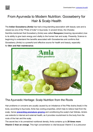 Gooseberry for skin and hair health