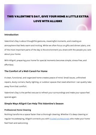 This Valentine’s Day, Give Your Home a Little Extra Love with AllignX