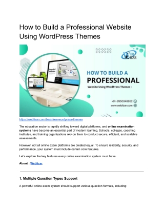 How to Build a Professional Website Using WordPress Themes