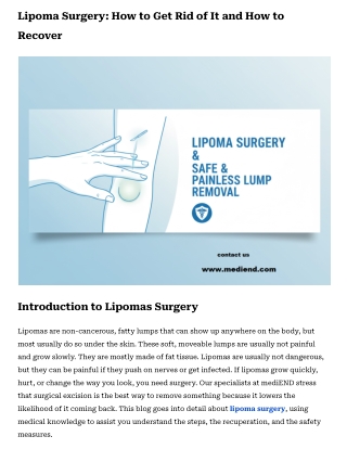 Complete Guide to Lipoma Surgery_ How to Get Rid of It and How to Recover