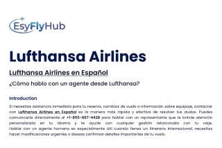 ¿Cómo hablo con un agente desde Lufthansa