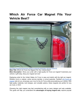 BLOG 1 _ Which Air Force Car Magnet Fits Your Vehicle Best_