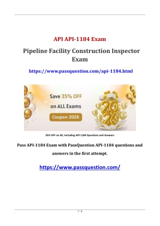 API-1184 Pipeline Facility Construction Inspector PDF Questions