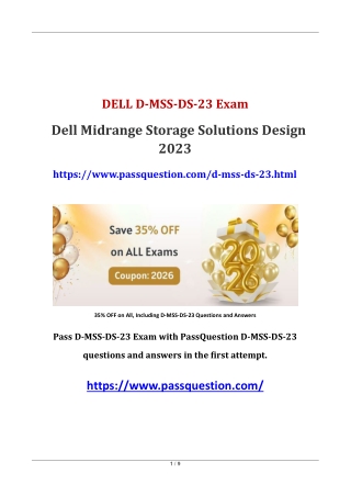 D-MSS-DS-23 Dell Midrange Storage Solutions Design PDF Questions