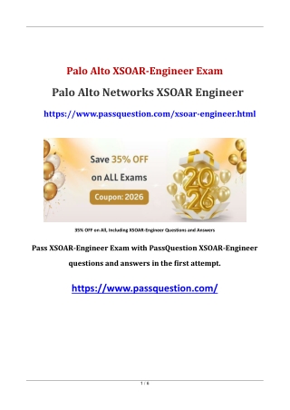 Palo Alto Networks XSOAR Engineer PDF Questions