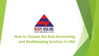 How to Choose the Best Accounting and Bookkeeping Services in USA