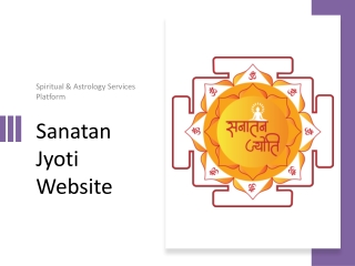 Sanatan Jyoti Astrology Services | Online Puja & Kundli Download
