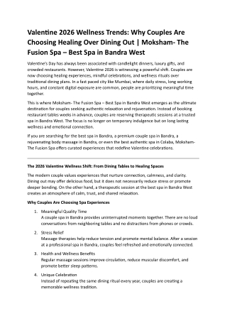 Moksham – The Fusion Spa – Best Spa in Bandra West and Colaba