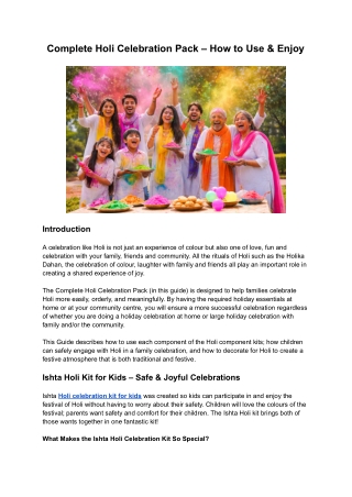 Complete Holi Celebration Pack – How to Use & Enjoy