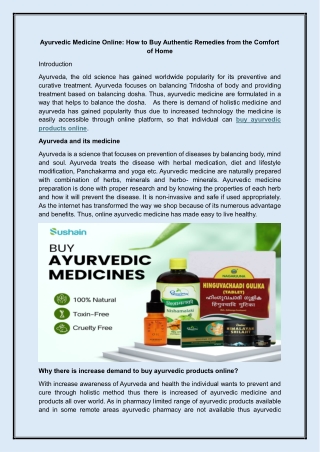Ayurvedic Medicine Online How to Buy Authentic Remedies from the Comfort of Home