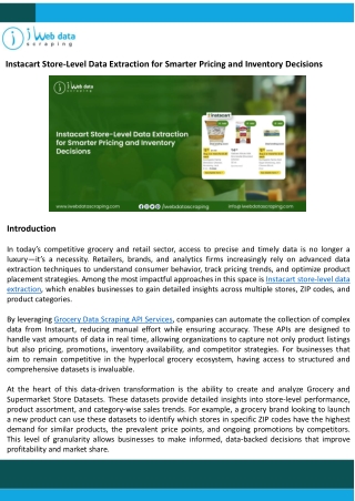 Instacart Store-Level Data Extraction for Smarter Pricing