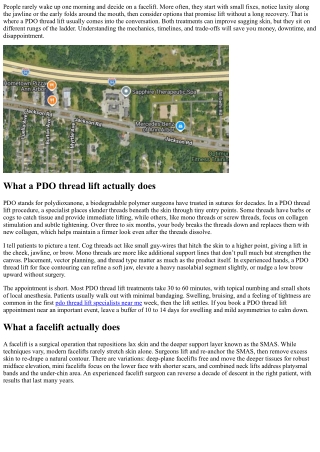 PDO Thread Lift vs Facelift: Pros, Cons, and Best Uses