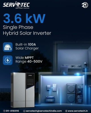 Servotech Single Phase Hybrid Solar Inverter