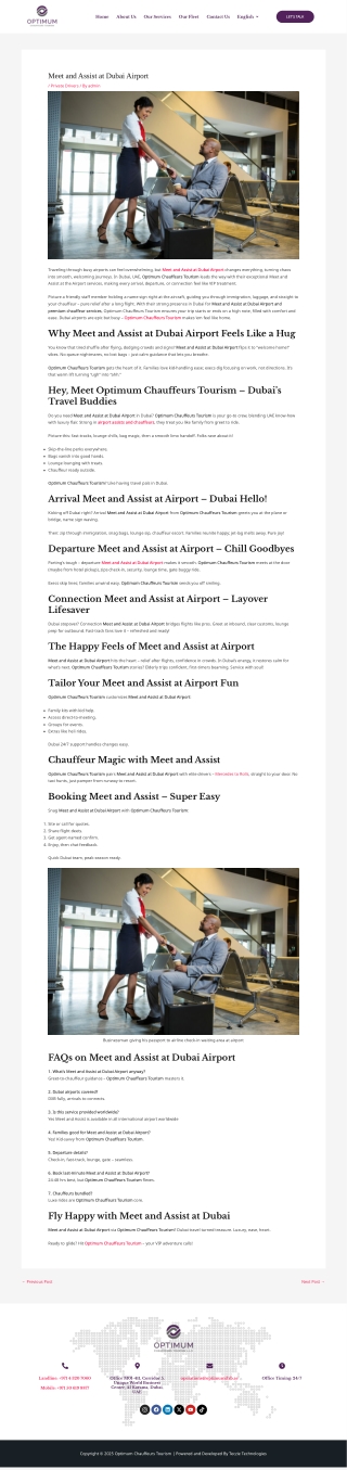 Meet And Assist at Dubai Airport