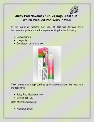 Juicy Pod novamax 10k