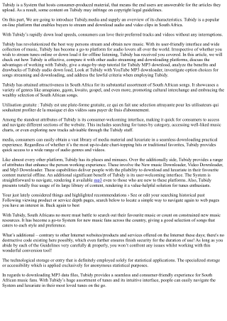 Everything about tubidy mp3